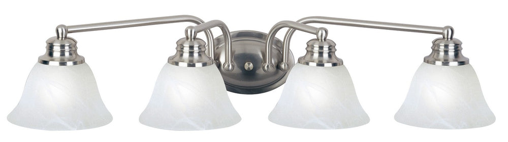 Maxim - Four Light Bath Vanity - Malaga - Satin Nickel- Union Lighting Luminaires Decor