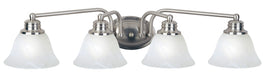 Maxim - Four Light Bath Vanity - Malaga - Satin Nickel- Union Lighting Luminaires Decor