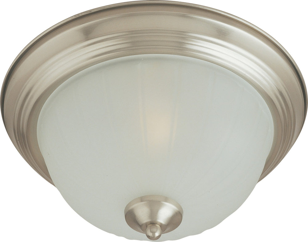 Maxim - Three Light Flush Mount - Essentials - 583x - Satin Nickel- Union Lighting Luminaires Decor