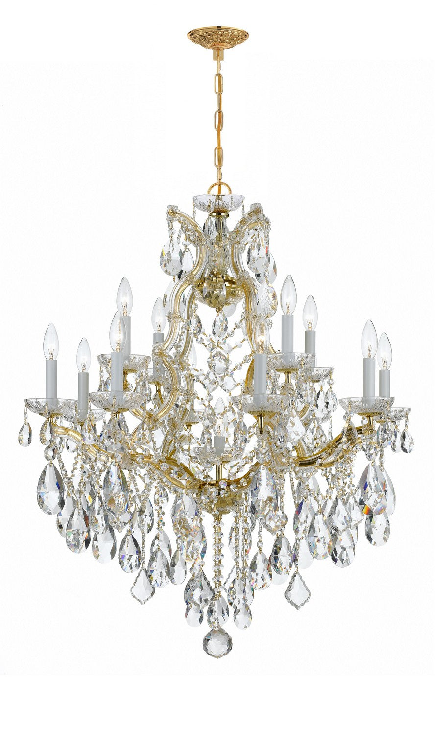 Crystorama - 13 Light Chandelier - Maria Theresa - Gold- Union Lighting Luminaires Decor