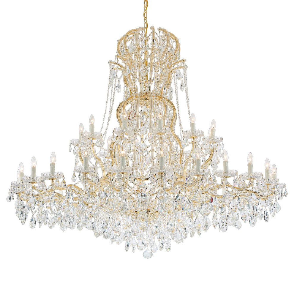 Crystorama - 37 Light Chandelier - Maria Theresa - Gold- Union Lighting Luminaires Decor