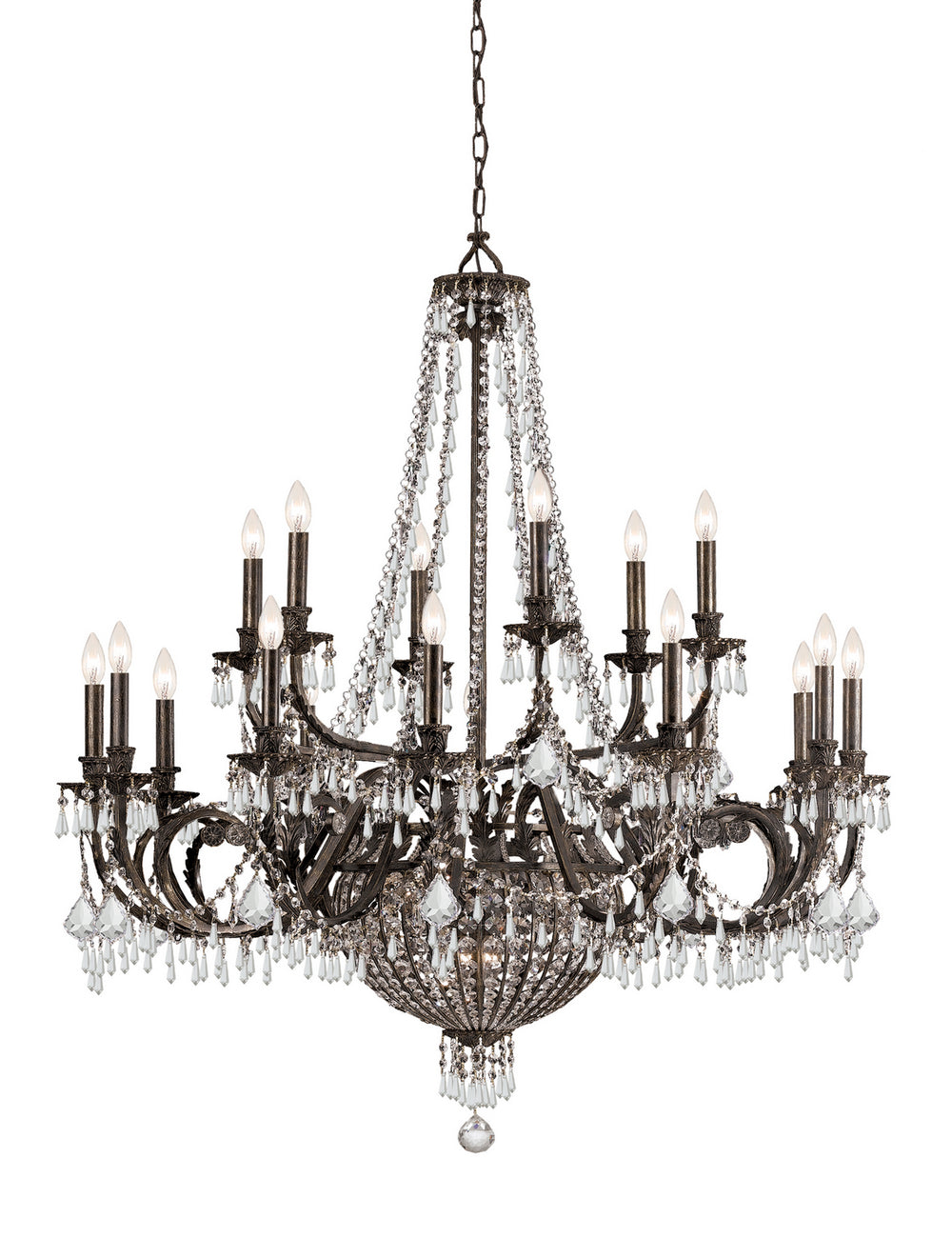 Crystorama - 23 Light Chandelier - Vanderbilt - English Bronze- Union Lighting Luminaires Decor