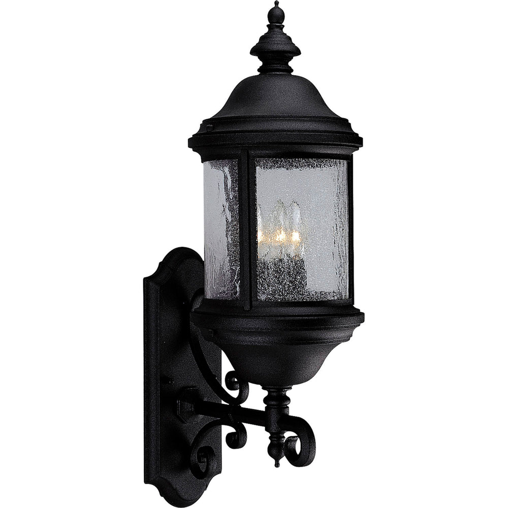 Progress Canada - Three Light Large Wall Lantern - Ashmore - Textured Black- Union Lighting Luminaires Decor