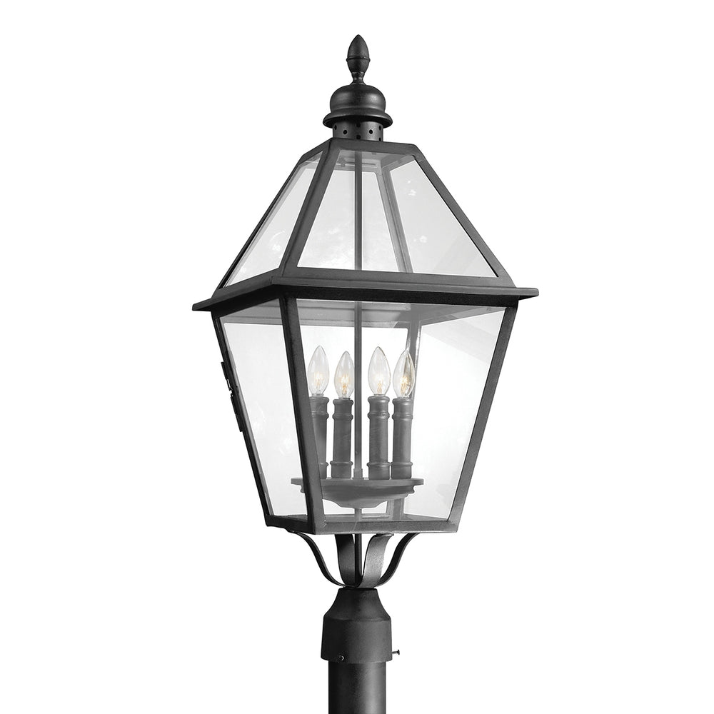 Troy Lighting Canada - Four Light Post Lantern - Townsend - Textured Black- Union Lighting Luminaires Decor