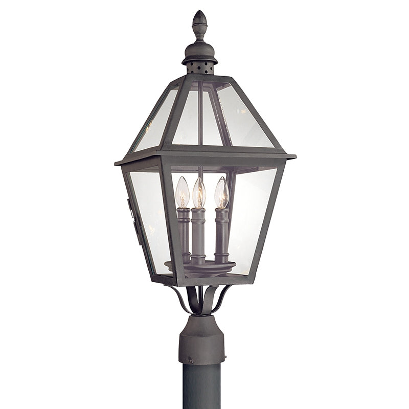 Troy Lighting Canada - Three Light Post Lantern - Townsend - Textured Black- Union Lighting Luminaires Decor