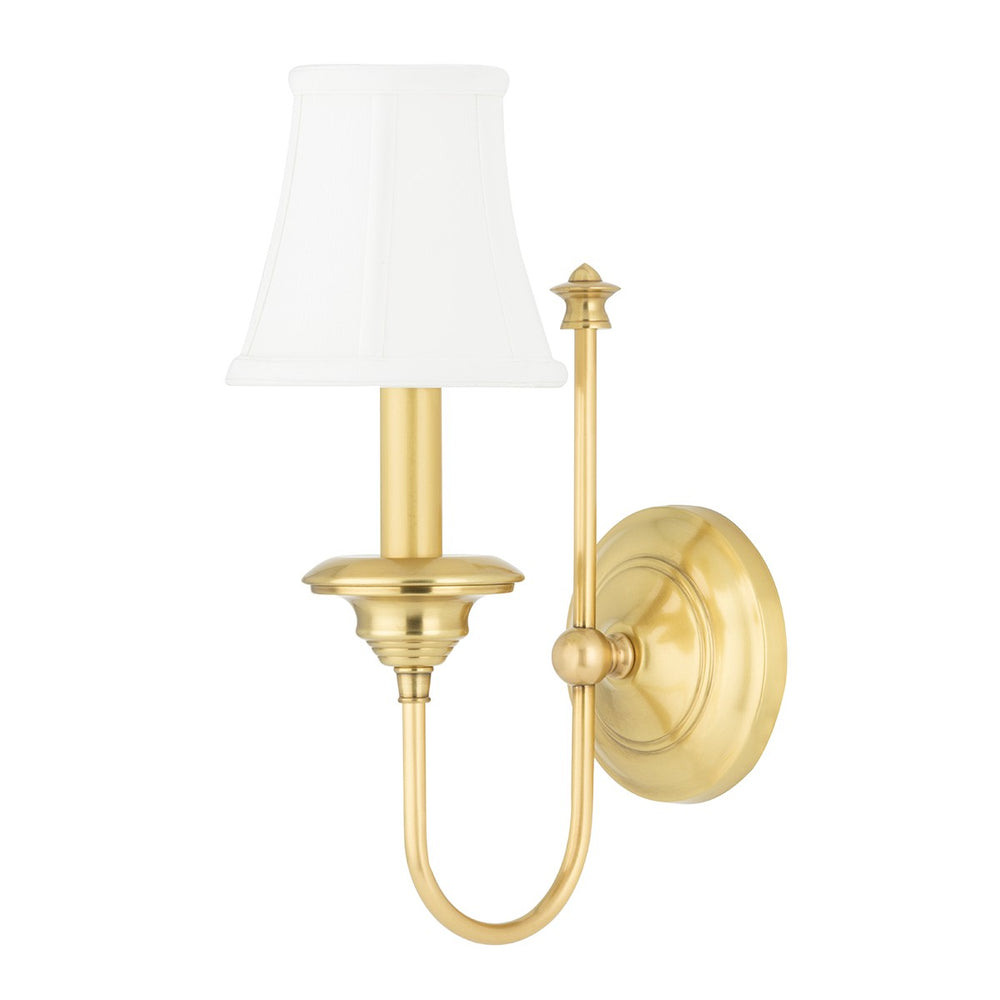 Hudson Valley Canada - One Light Wall Sconce - Yorktown - Aged Brass- Union Lighting Luminaires Decor