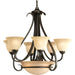 Progress Canada - Six Light Chandelier - Torino - Forged Bronze- Union Lighting Luminaires Decor