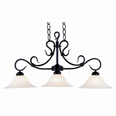 ELK Home - Three Light Linear Chandelier - Buckingham - Matte Black- Union Lighting Luminaires Decor