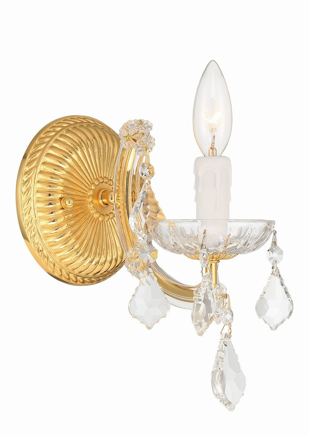 Crystorama - One Light Wall Sconce - Maria Theresa - Gold- Union Lighting Luminaires Decor