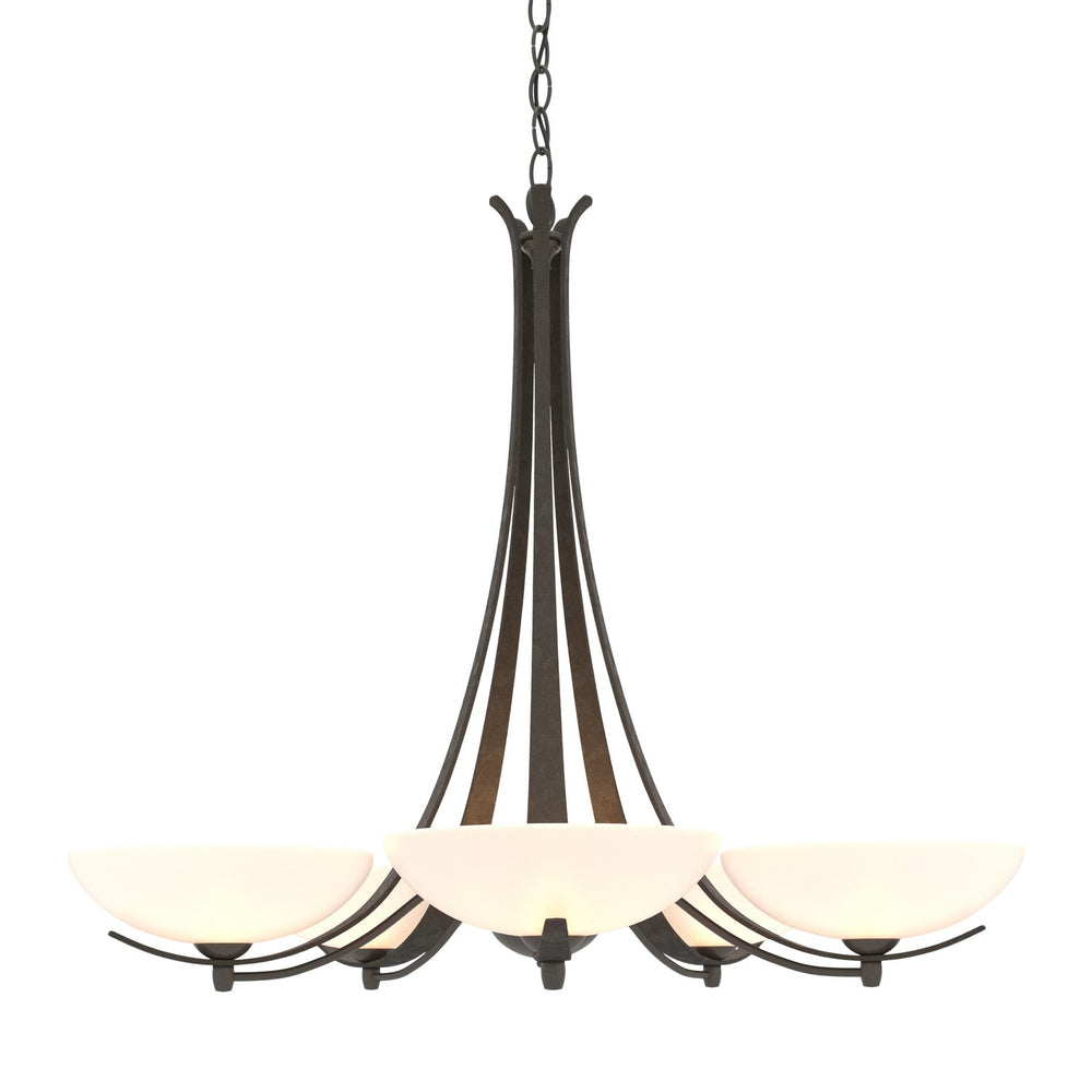 Hubbardton Forge - Five Light Chandelier - Aegis - Dark Smoke- Union Lighting Luminaires Decor