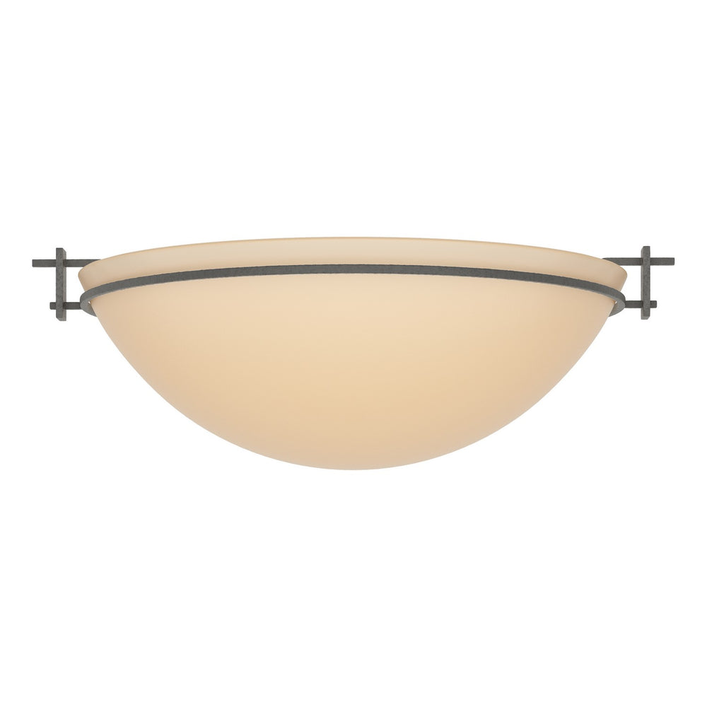Hubbardton Forge - Three Light Semi-Flush Mount - Moonband - Natural Iron- Union Lighting Luminaires Decor