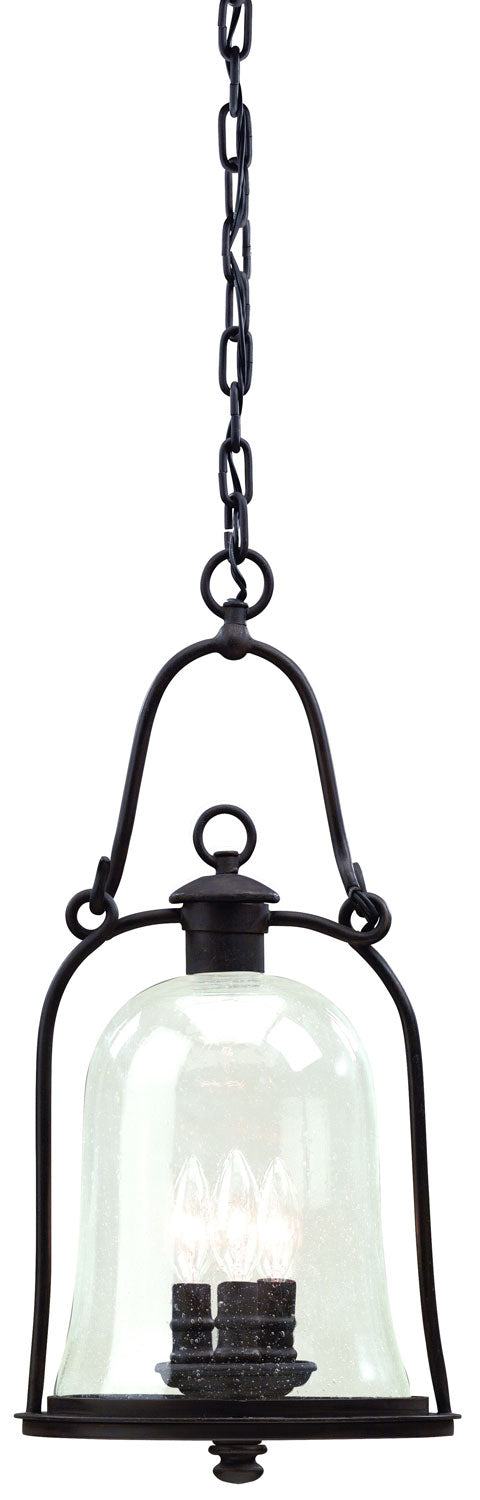 Troy Lighting - Three Light Hanging Lantern - Owings Mill - Textured Black- Union Lighting Luminaires Decor