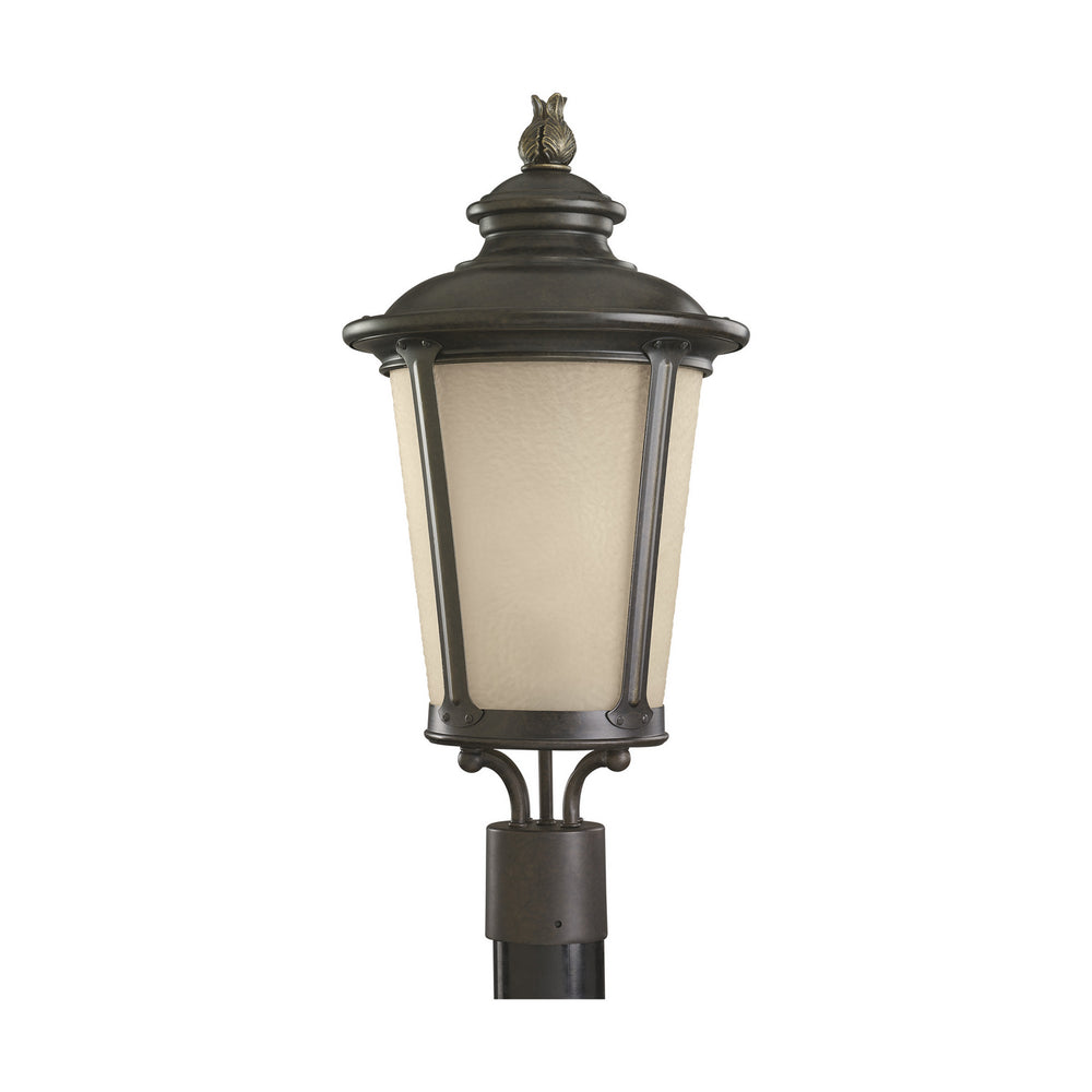 Generation Lighting Canada - One Light Outdoor Post Lantern - Cape May - Burled Iron- Union Lighting Luminaires Decor