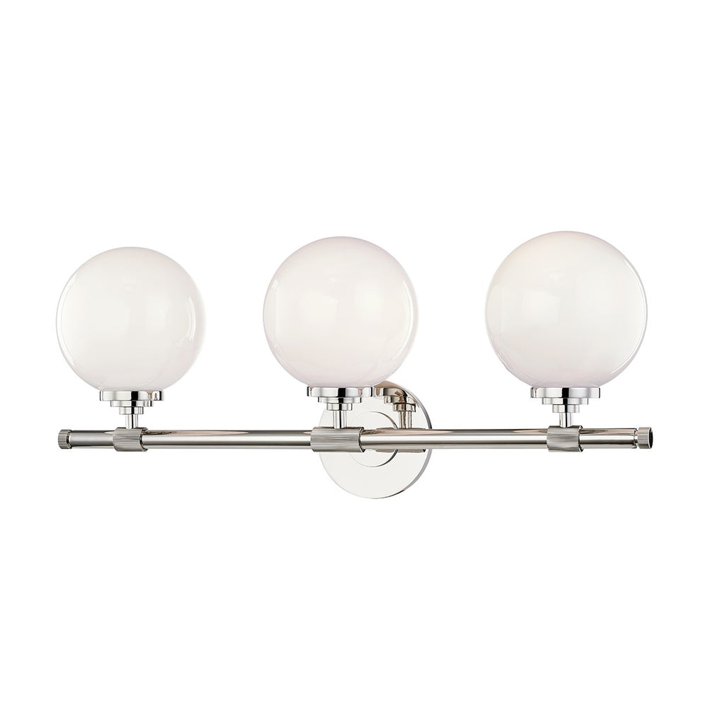 Hudson Valley Canada - Three Light Bath Bracket - Bowery - Polished Nickel- Union Lighting Luminaires Decor