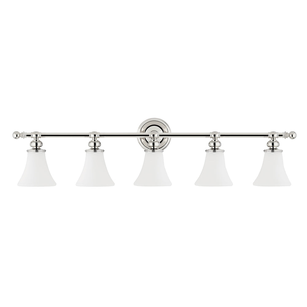 Hudson Valley Canada - Five Light Bath Bracket - Weston - Polished Nickel- Union Lighting Luminaires Decor