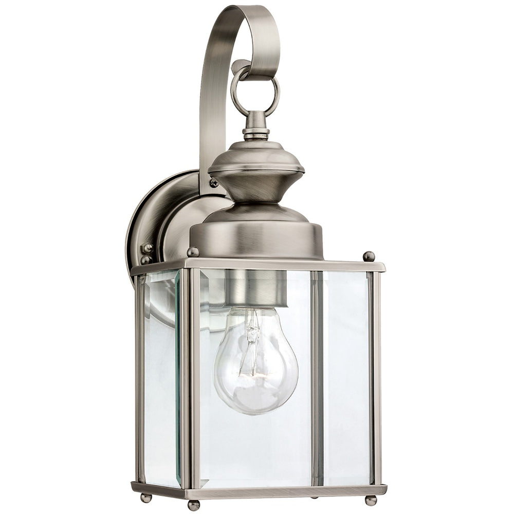 Generation Lighting Canada - One Light Outdoor Wall Lantern - Jamestowne - Antique Brushed Nickel- Union Lighting Luminaires Decor