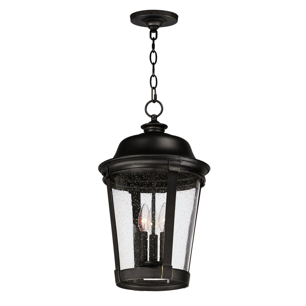 Maxim - Three Light Outdoor Hanging Lantern - Dover DC - Bronze- Union Lighting Luminaires Decor