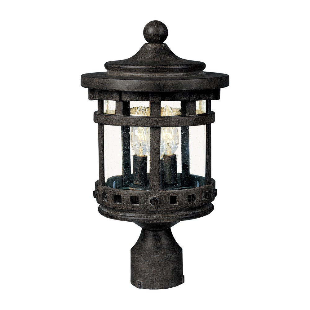 Maxim - Three Light Outdoor Pole/Post Lantern - Santa Barbara DC - Sienna- Union Lighting Luminaires Decor