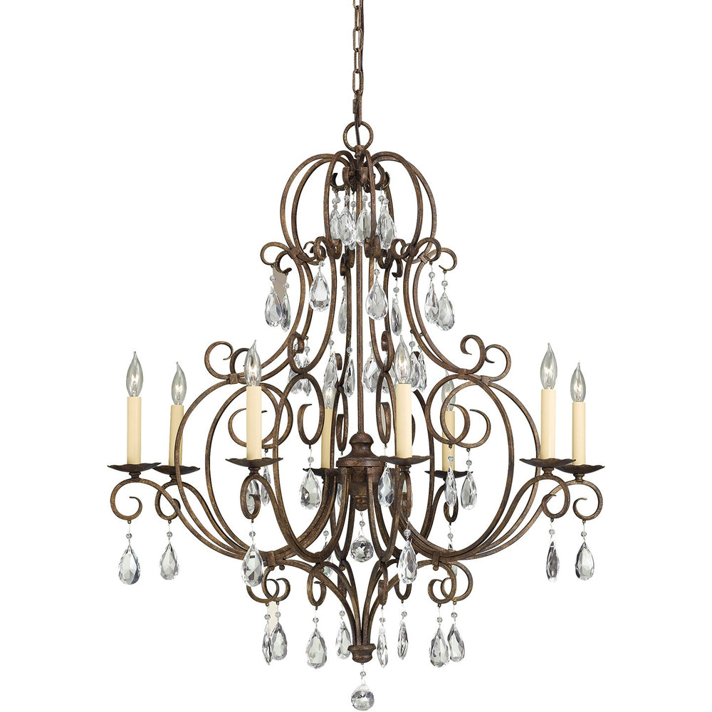 Generation Lighting Canada - Eight Light Chandelier - Chateau - Mocha Bronze- Union Lighting Luminaires Decor