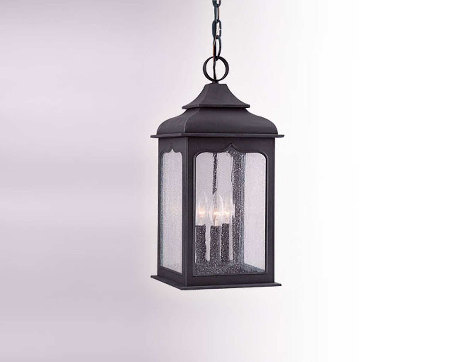 Troy Lighting - Three Light Hanging Lantern - Henry Street - Textured Bronze- Union Lighting Luminaires Decor