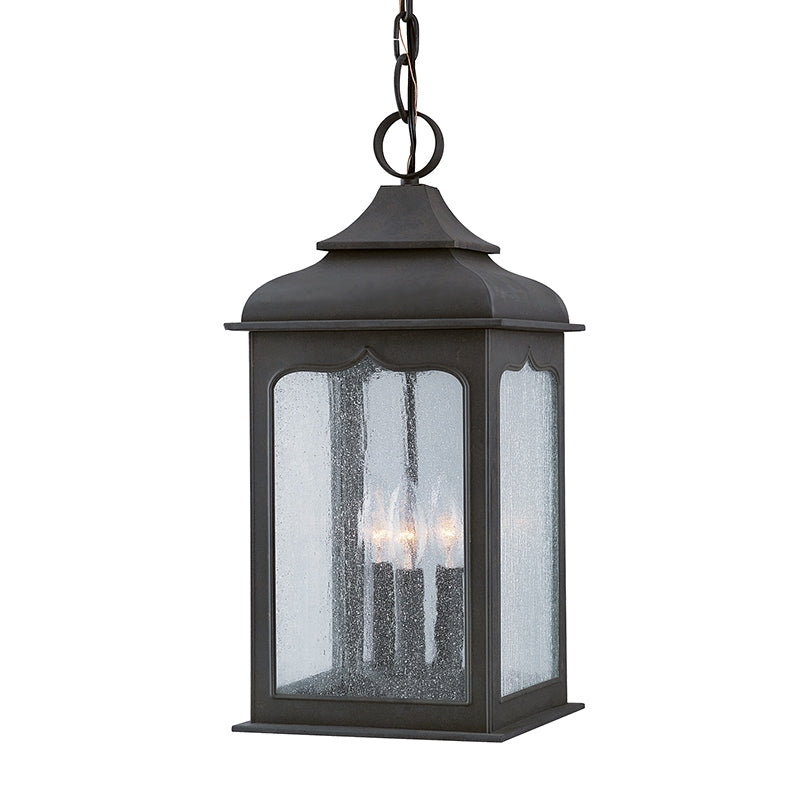 Troy Lighting Canada - Three Light Hanging Lantern - Henry Street - Textured Bronze- Union Lighting Luminaires Decor