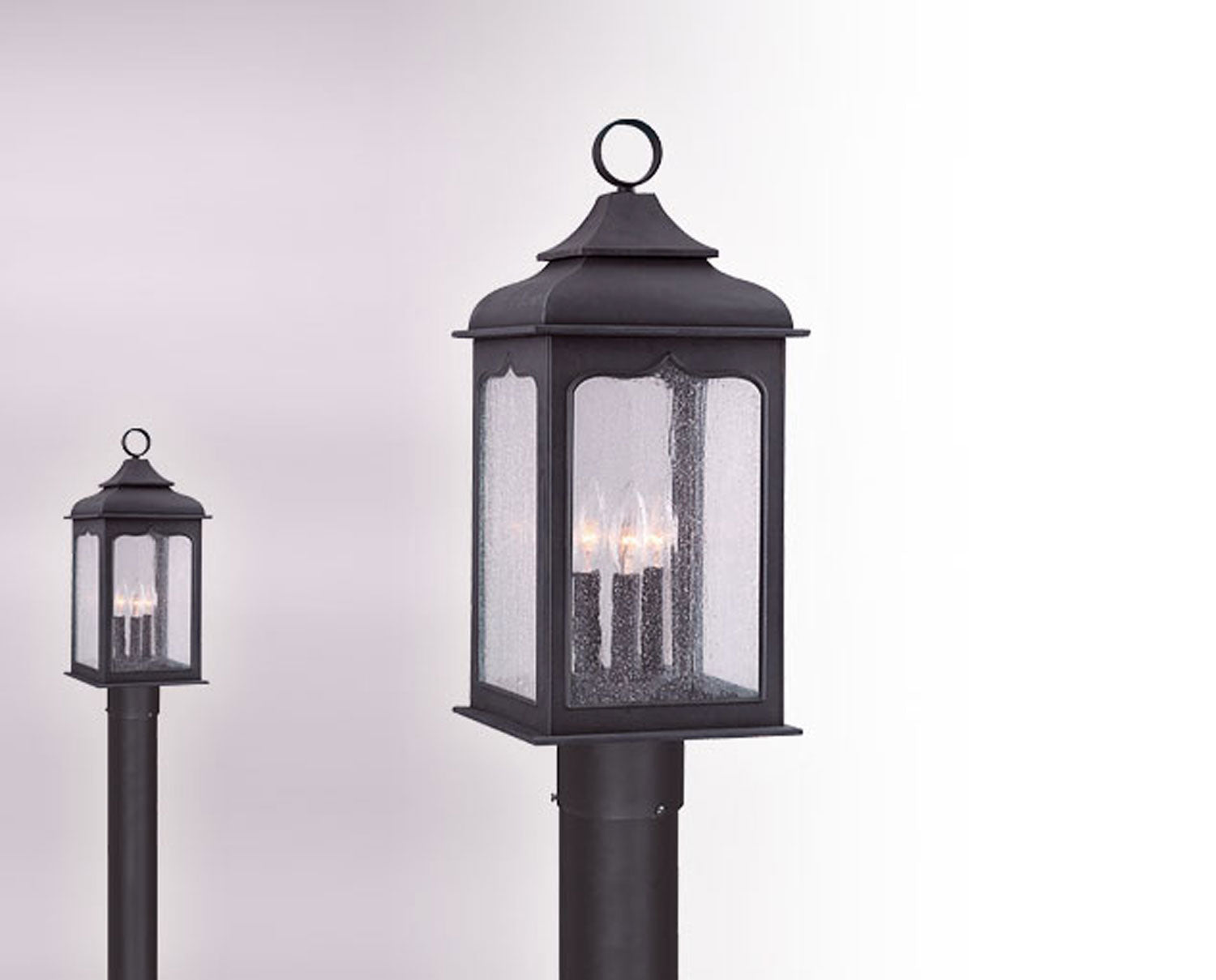 Troy Lighting - Three Light Post Lantern - Henry Street - Colonial Iron- Union Lighting Luminaires Decor