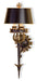 Currey and Company - Three Light Wall Sconce - The Duke - Zanzibar Gold Leaf/Zanzibar Black- Union Lighting Luminaires Decor