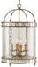 Currey and Company - Four Light Lantern - Corsica - Harlow Silver Leaf/Antique Mirror/Clear- Union Lighting Luminaires Decor