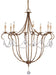 Currey and Company - Eight Light Chandelier - Crystal Lights Collection - Rhine Gold- Union Lighting Luminaires Decor