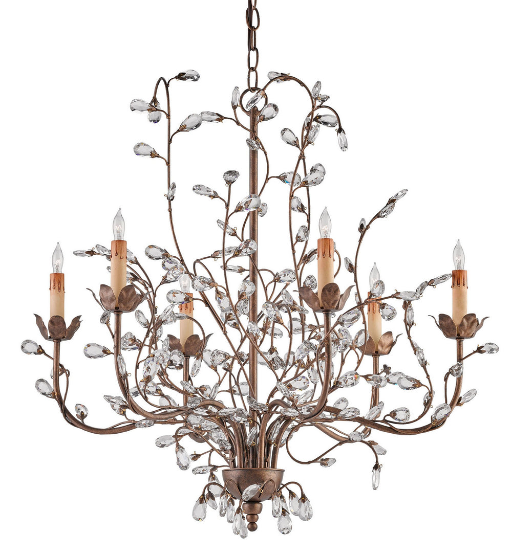 Currey and Company - Six Light Chandelier - Crystal Bud - Cupertino- Union Lighting Luminaires Decor