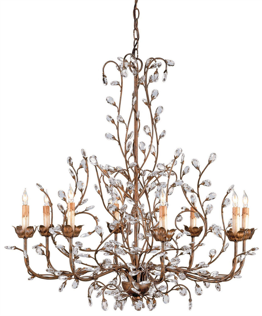 Currey and Company - Eight Light Chandelier - Crystal Bud - Cupertino- Union Lighting Luminaires Decor