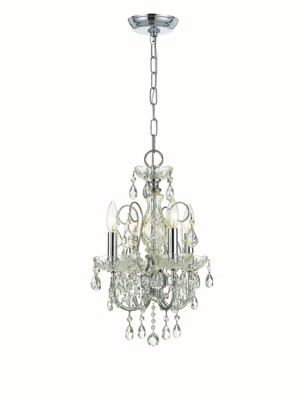Crystorama - Four Light Mini Chandelier - Imperial - Polished Chrome- Union Lighting Luminaires Decor