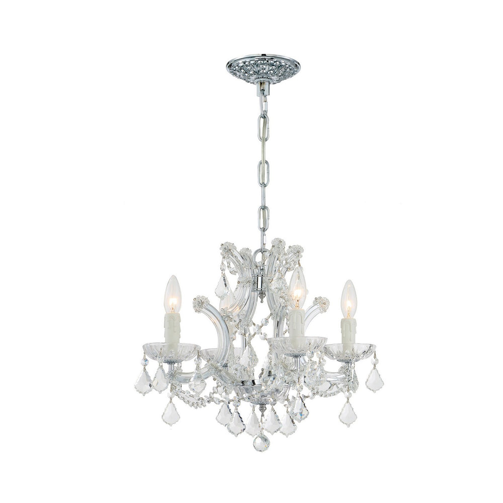 Crystorama - Four Light Mini Chandelier - Maria Theresa - Polished Chrome- Union Lighting Luminaires Decor