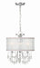 Crystorama - Three Light Mini Chandelier - Hampton - Polished Chrome- Union Lighting Luminaires Decor
