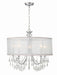 Crystorama - Five Light Chandelier - Hampton - Polished Chrome- Union Lighting Luminaires Decor