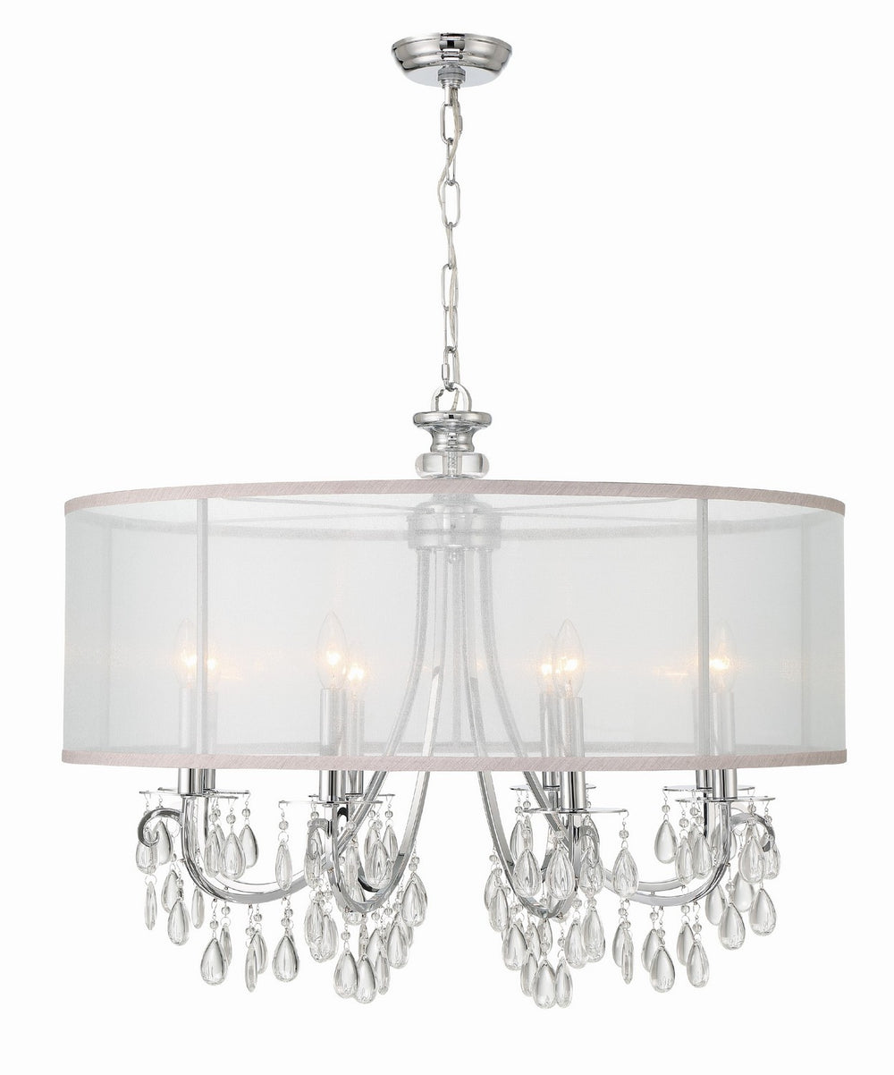 Crystorama - Eight Light Chandelier - Hampton - Polished Chrome- Union Lighting Luminaires Decor