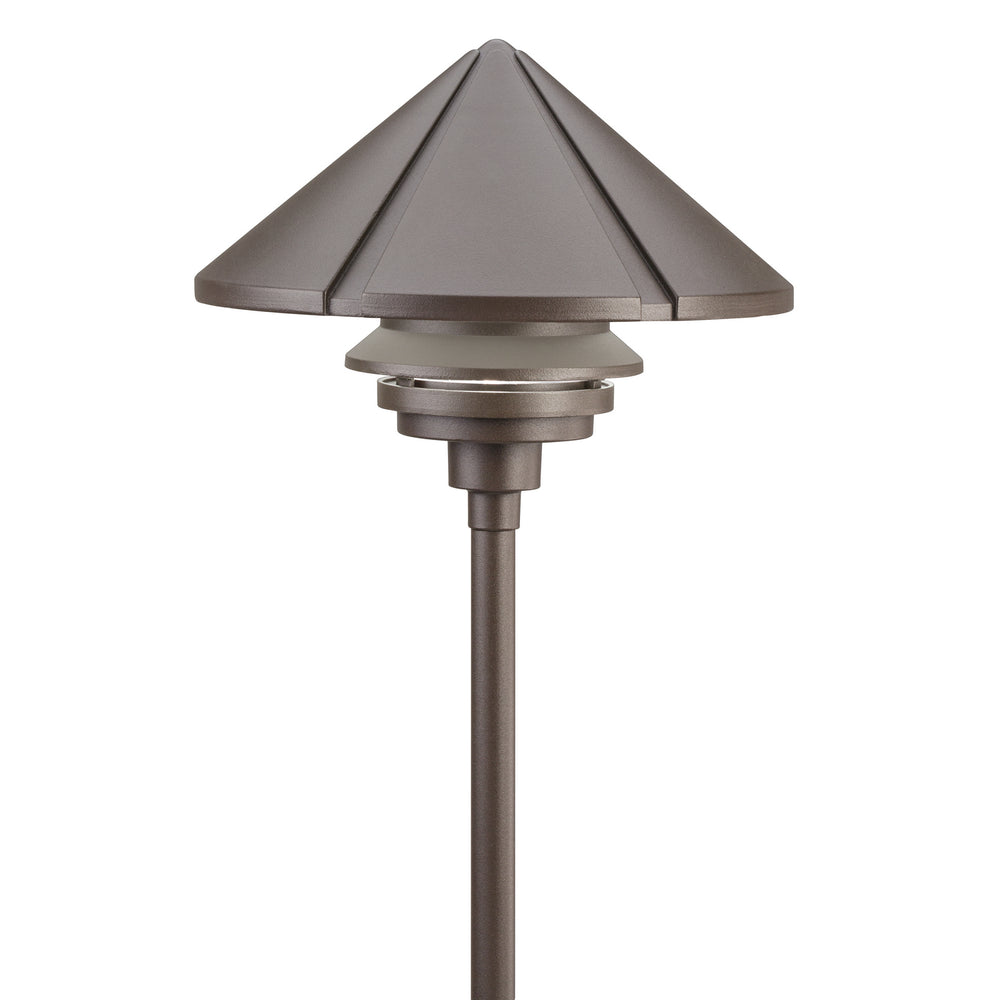 Kichler Canada - One Light Path & Spread - Six Groove - Textured Architectural Bronze- Union Lighting Luminaires Decor