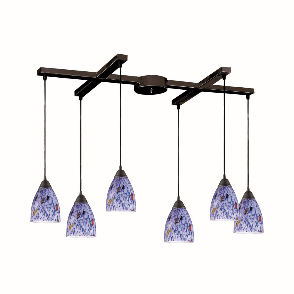 ELK Home - Six Light Pendant - Classico - Dark Rust- Union Lighting Luminaires Decor