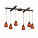 ELK Home - Six Light Pendant - Classico - Dark Rust- Union Lighting Luminaires Decor