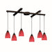 ELK Home - Six Light Pendant - Classico - Dark Rust- Union Lighting Luminaires Decor