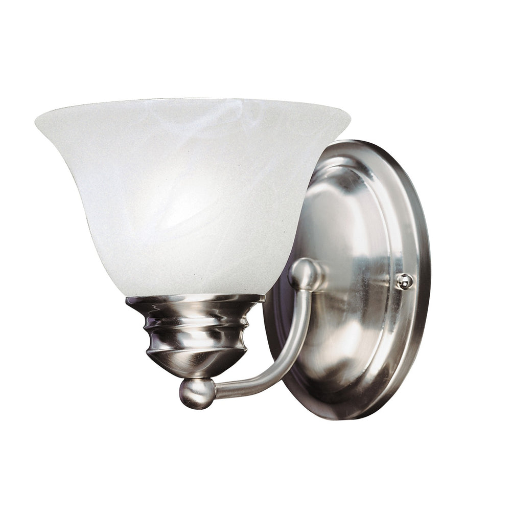 Maxim - One Light Wall Sconce - Malaga - Satin Nickel- Union Lighting Luminaires Decor