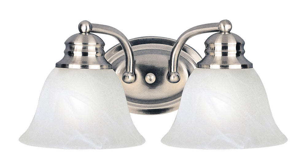 Maxim - Two Light Bath Vanity - Malaga - Satin Nickel- Union Lighting Luminaires Decor