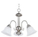 Maxim - Three Light Chandelier - Malaga - Satin Nickel- Union Lighting Luminaires Decor