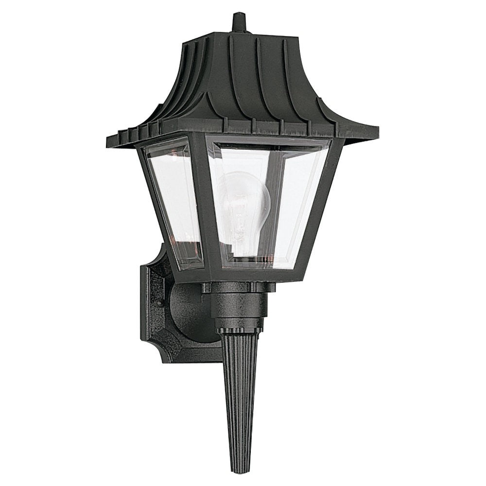 Generation Lighting Canada. - One Light Outdoor Wall Lantern - Polycarbonate Outdoor - Black- Union Lighting Luminaires Decor