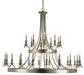 Currey and Company - 30 Light Chandelier - Lodestar - Granello Silver Leaf/Antique Gold Leaf- Union Lighting Luminaires Decor