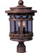 Maxim - Three Light Outdoor Pole/Post Lantern - Santa Barbara VX - Sienna- Union Lighting Luminaires Decor