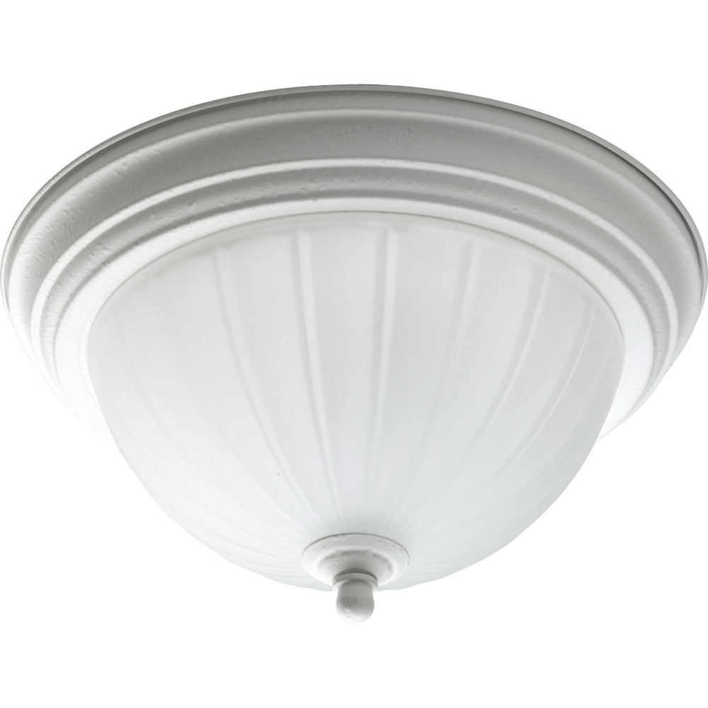 Progress Canada - One Light Flush Mount - Melon Glass - White- Union Lighting Luminaires Decor