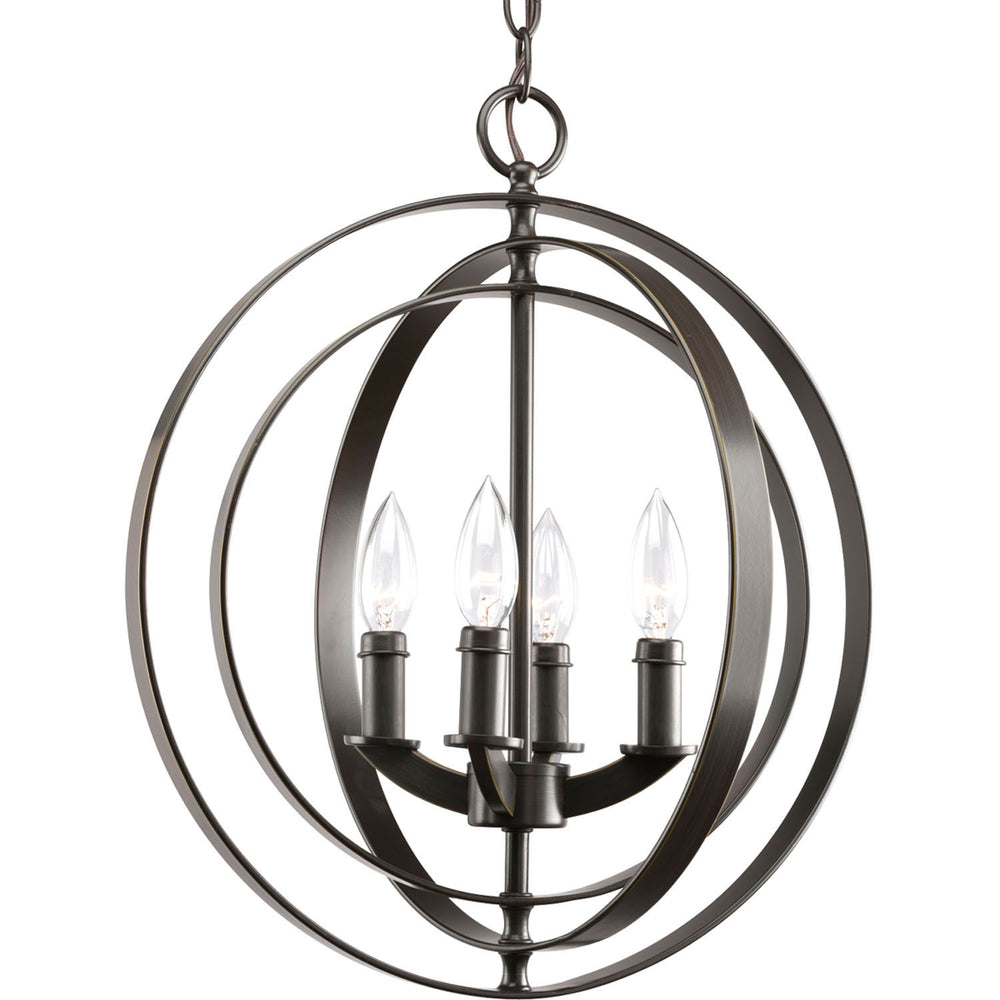 Progress Canada - Four Light Foyer Pendant - Equinox - Antique Bronze- Union Lighting Luminaires Decor