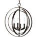 Progress Canada - Four Light Foyer Pendant - Equinox - Antique Bronze- Union Lighting Luminaires Decor