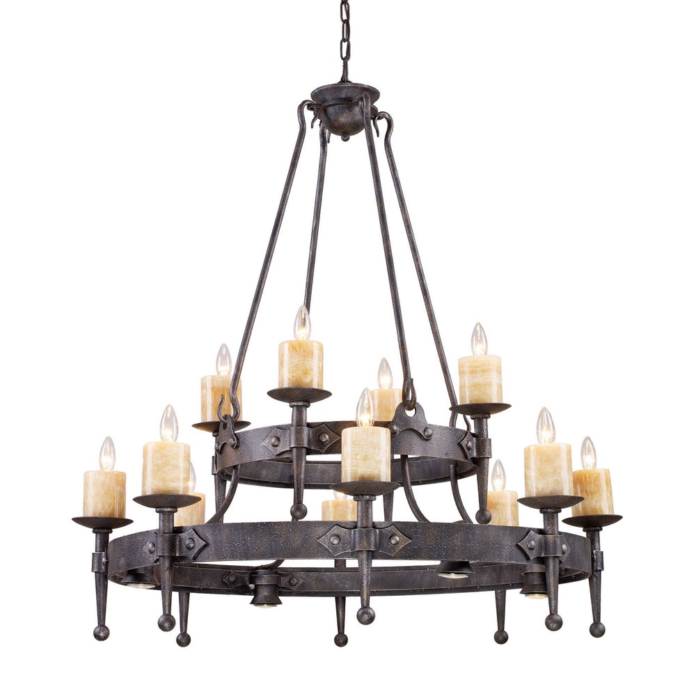 ELK Home - 12 Light Chandelier - Cambridge - Moonlit Rust- Union Lighting Luminaires Decor